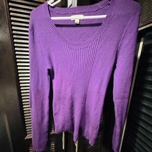 So Wear It Declare It Rich Purple Crew Neck Sweater